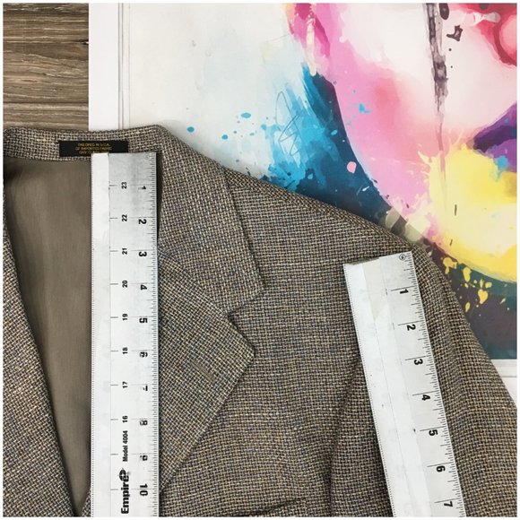 Norm Thompson Mens Blazer Sport Coat Casual Jacket Size 42R Vintage‎ Silk Suit - Picture 13 of 14